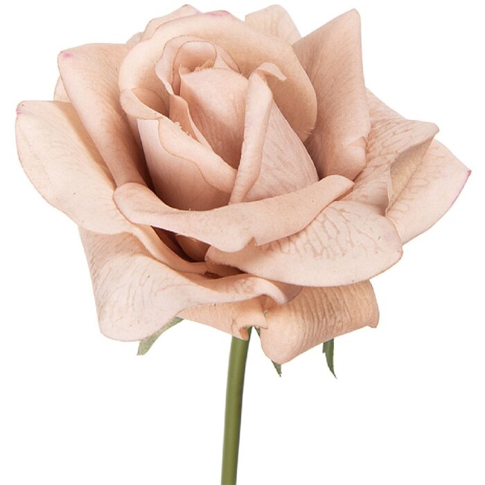 Clayre & Eef Umělá květina Růže béžově zelená 10x10x35 cm