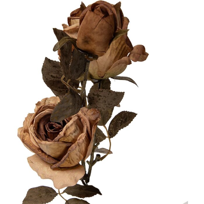 Clayre & Eef Větev s květy béžově-zelená 12x12x70 cm