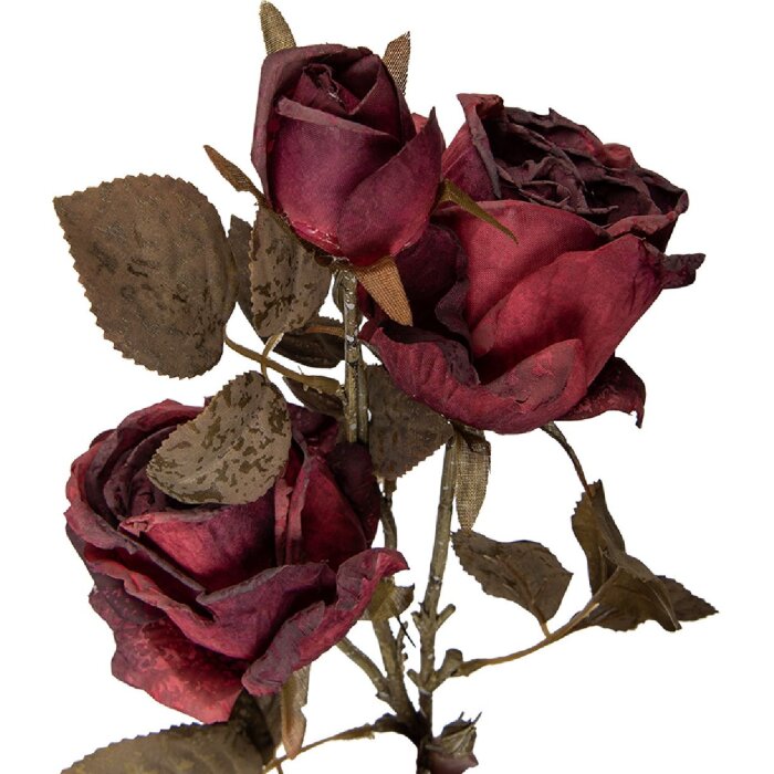 Clayre & Eef Větev s květy červeno-zelená 12x12x70 cm