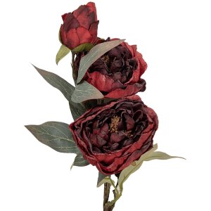 Clayre & Eef Větev s květy 16x16x72 cm červená zelená