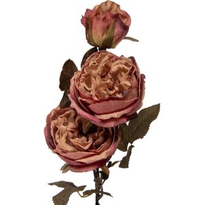 Clayre & Eef Větev s květy růžová a zelená 12x15x70 cm