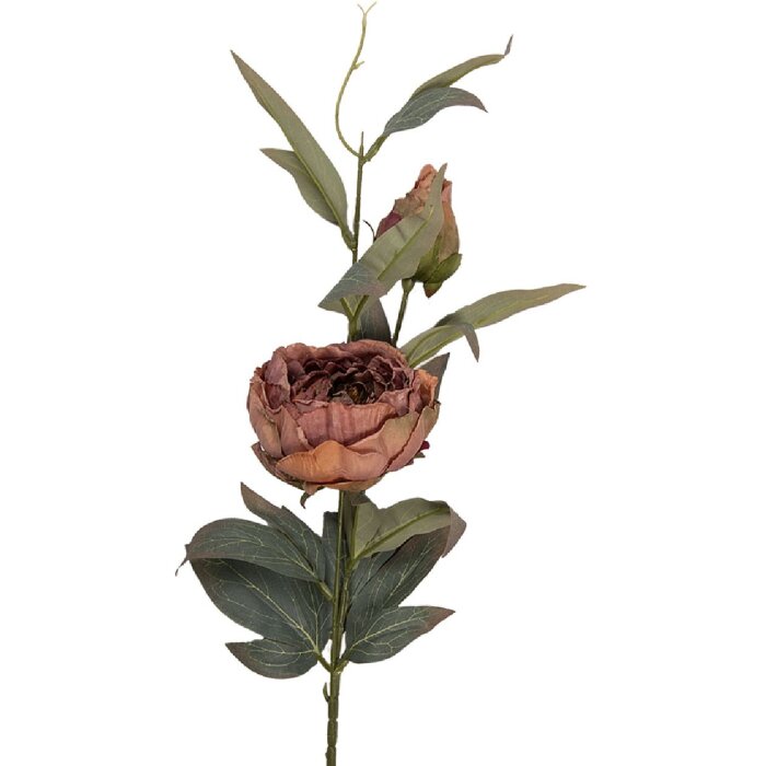 Clayre & Eef 5PL0246P Dekoration Zweig mit Blumen in Rosa-Grün 14x14x83 cm