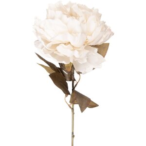 Clayre & Eef Umělá pfingstrose bílo-zelená 14x14x70 cm