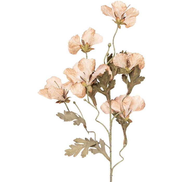 Clayre & Eef Dekorace větvička s květy béžově zelená 8x20x82 cm