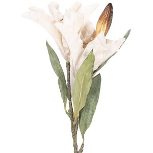 Clayre & Eef Větev s květy béžovo-zelená 12x16x88 cm