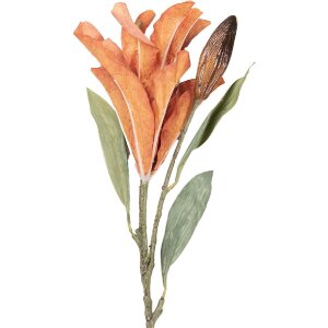 Clayre & Eef Větev s květy oranžová 88 cm