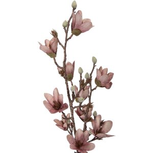 Clayre & Eef Větev s květy růžové a hnědé 12x15x92 cm