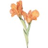 Clayre & Eef dekorační větev s květy oranžová zelená 85 cm