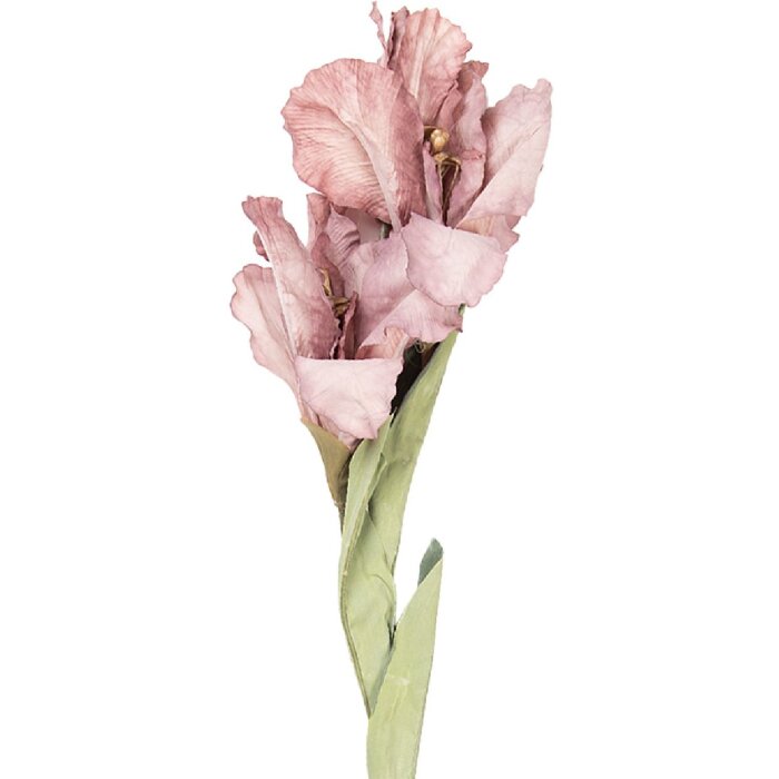 Clayre & Eef dekorace větve s květy přírodní růžově-zelené 10x18x85 cm