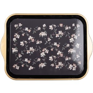 Clayre & Eef Desková podložka černobílá 38x27x2 cm