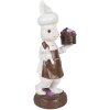 Clayre & Eef Dekorační figurka králíka přírodní bílo-hnědá 15x11x32 cm