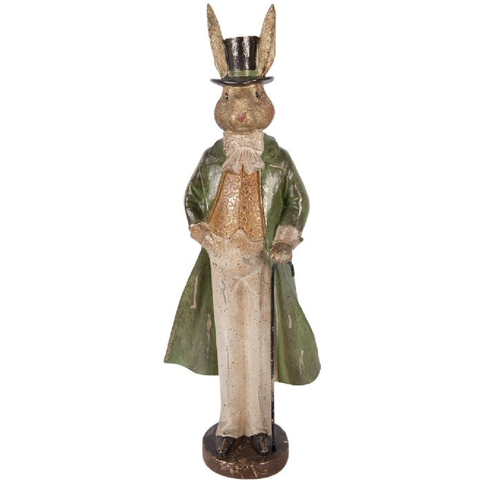 Clayre & Eef Dekorační králík zlatý 17x12x48 cm