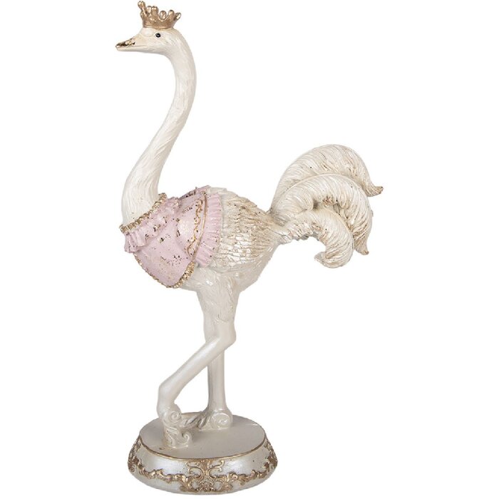 Clayre & Eef dekorace kytice v jemně bílé barvě s růžovými nádechy 23x11x41 cm