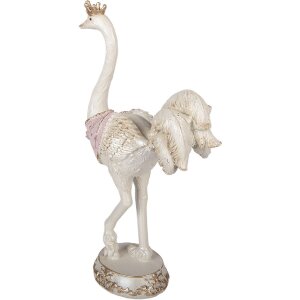 Clayre & Eef dekorace kytice v jemně bílé barvě s růžovými nádechy 23x11x41 cm