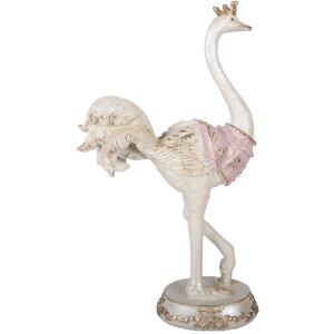 Clayre & Eef dekorace kytice v jemně bílé barvě s růžovými nádechy 23x11x41 cm