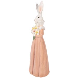 Clayre & Eef Dekorace Zvíře Bílá...