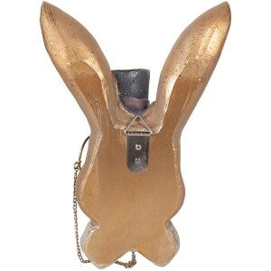 Clayre & Eef dekorace králík zlatý černý 17x11x25 cm