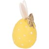 Clayre & Eef Vánoční vejce žluté-bílé Ø 6x12 cm