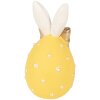 Clayre & Eef Vánoční vejce žluté-bílé Ø 6x12 cm