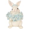 Clayre & Eef dekorační králíček bílo-modrý 9x10x13 cm