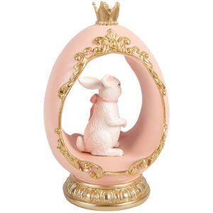 Clayre & Eef Vánoční dekorace Věčná větvička s křídlovým ptáčkem bílá zlatý lesk