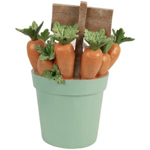 Clayre & Eef dekorace zvířecí figurka bílá s modrými nádechy 21x20x28 cm