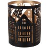Clayre & Eef Svícen s motivem domů z železa Ø11x13 cm