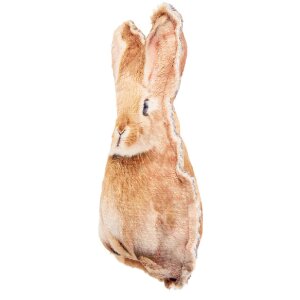 Clayre & Eef Polštář Králík hnědo-bílý 13x5x22 cm