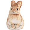 Clayre & Eef Polštář Králík Hnědá Bílá 13x5x25 cm