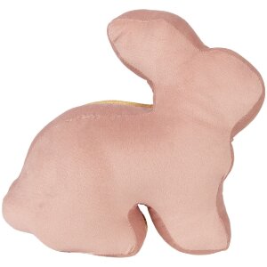 Clayre & Eef Závěsný polštář s králíkem, růžový zlatý 29x10x27 cm