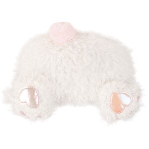 Clayre & Eef dekorační polštář králík bílá s růžovými detaily 38x14x27 cm