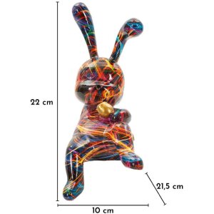 Mauro Ferretti Dekorační figurka Koníček Psycho, multikolor s zlatým detaily