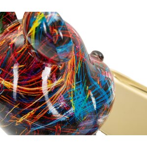 Mauro Ferretti Dekorační figurka Cane Psycho s zlatým talířkem vícebarevná 22,5 cm