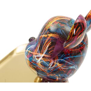 Mauro Ferretti Dekorační figurka Cane Psycho vícebarevná s zlatou deskou 22,5 cm