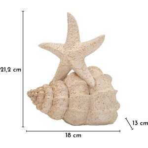 Mauro Ferretti Dekorační figurka Stella Marina Sand béžová 18x13x21,2 cm