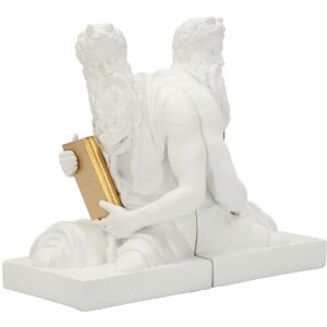 Mauro Ferretti Sada knižních stojanů Poseidone bílá s zlatými detaily