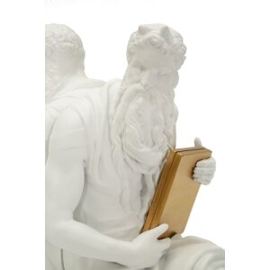 Mauro Ferretti Sada knižních stojanů Poseidone bílá s zlatými detaily