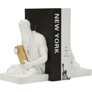 Mauro Ferretti Sada knižních stojanů Poseidone bílá s zlatými detaily