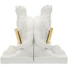Mauro Ferretti Sada knižních stojanů Poseidone bílá s zlatými detaily
