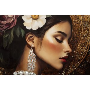 Mauro Ferretti Tapeta Persian – lakuovaná bavlněná plátnová tkanina s rámem