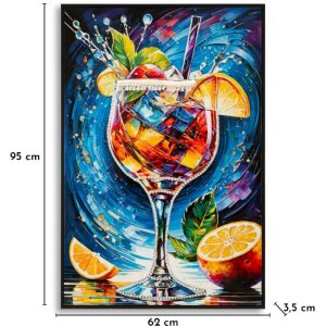 Mauro Ferretti Malba na plátně COCKTAIL s rámem 62x3,5x92 cm