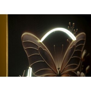 Mauro Ferretti LED tapeta na zeď „Motýlek“ 50x50 cm zlatý motiv