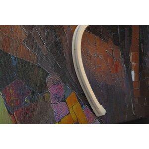 Mauro Ferretti Moderní LED obraz na stěnu „Afro“ 60x90 cm s 3D akrylovou aplikací