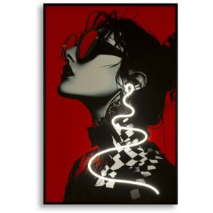 Mauro Ferretti Moderní LED obraz na zeď Psyco 60x90 cm s 3D akrylovou aplikací