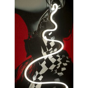 Mauro Ferretti Moderní LED obraz na zeď Psyco 60x90 cm s 3D akrylovou aplikací