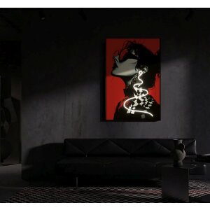 Mauro Ferretti Moderní LED obraz na zeď Psyco 60x90 cm s 3D akrylovou aplikací