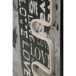 Mauro Ferretti LED stěnový obraz „Love“ 60x90 cm s 3D akrylovou aplikací