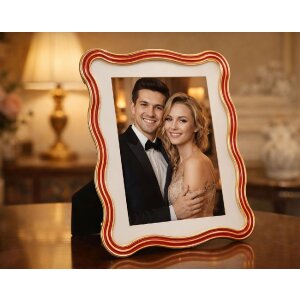 Mauro Ferretti Obrazový rám „Elizabeth“ 20x25 cm červený z olovence a skla