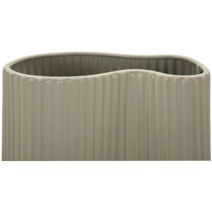 Mauro Ferretti Vaza Frankfurt bílá 21x12x36 cm vlnitá textura železo