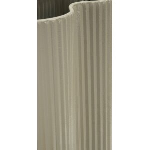 Mauro Ferretti Vaza Frankfurt bílá 21x12x36 cm vlnitá textura železo